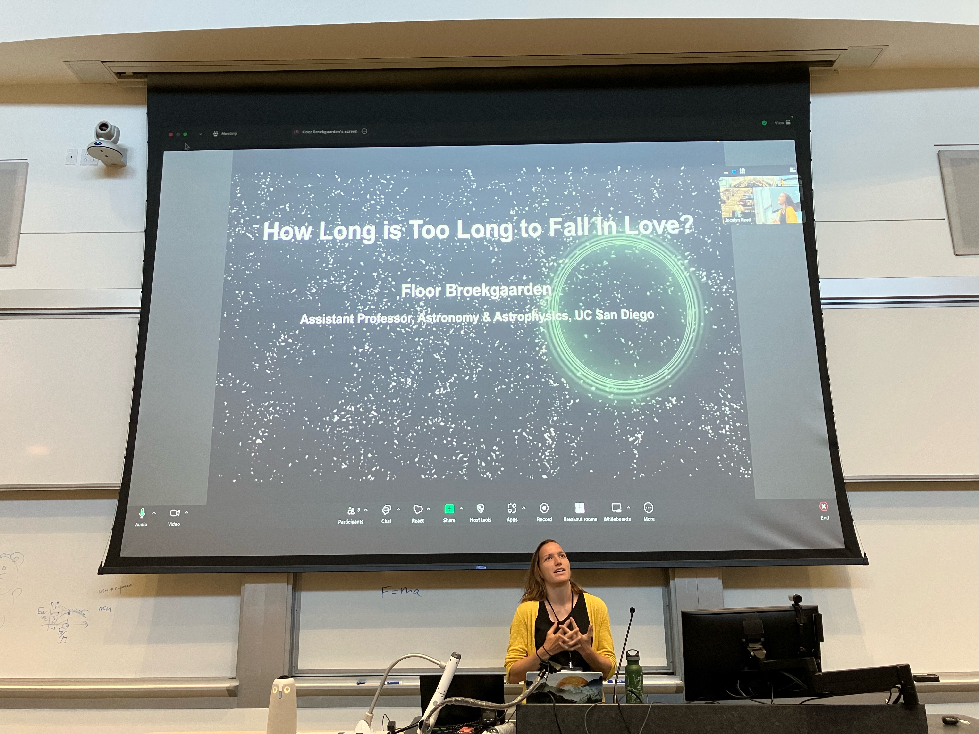 Floor Broekgaarden giving invited talk at Fullerton workshop