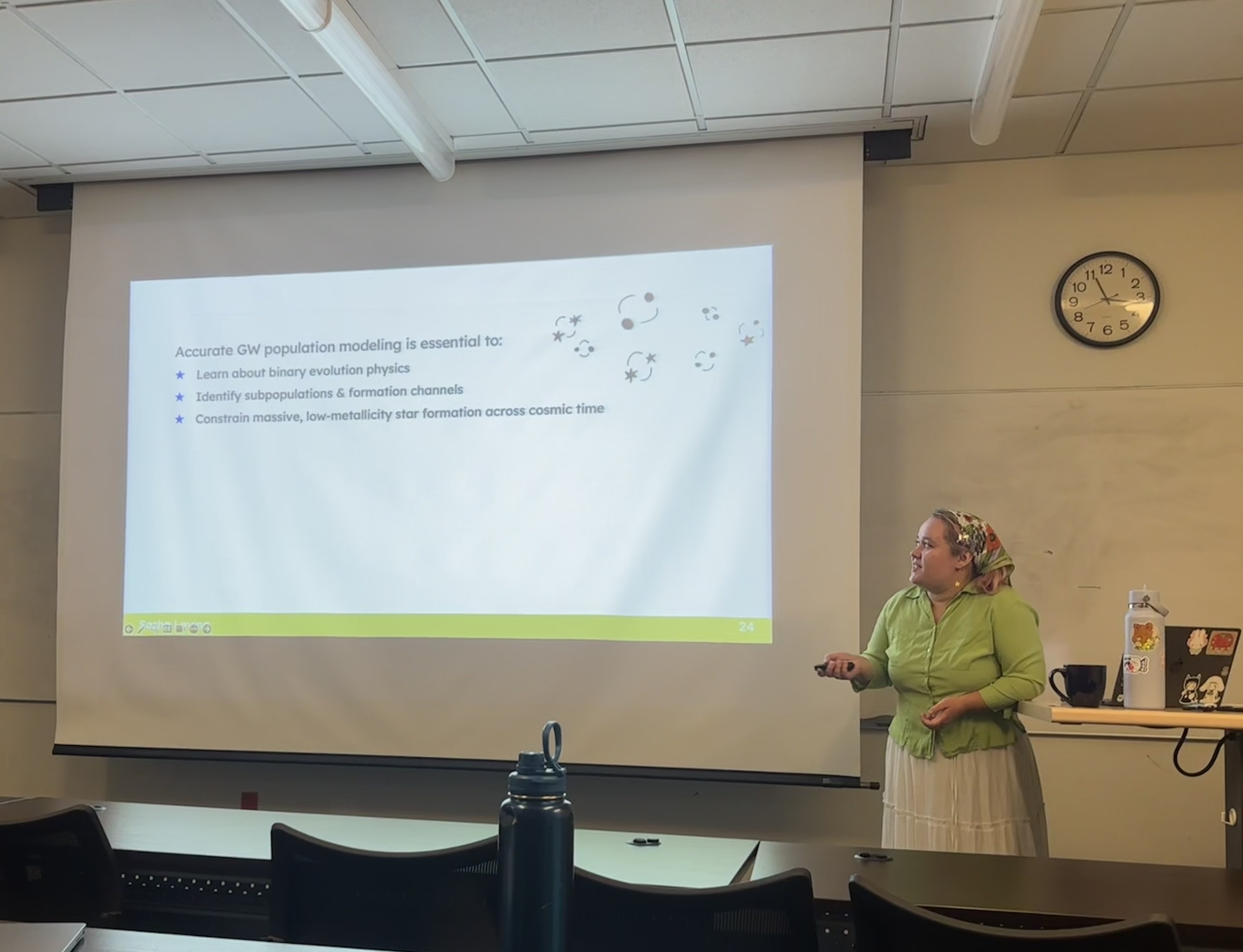 Sasha Levina presenting at candidacy exam