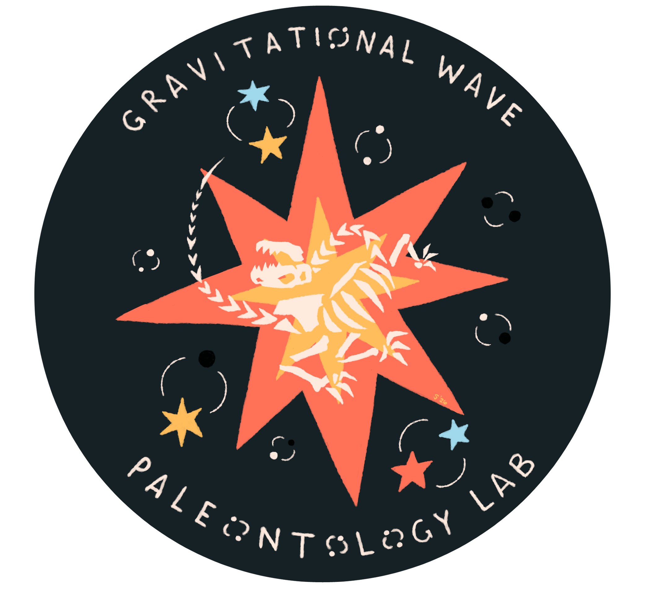 Gravitational Wave Paleontology Lab illustration, version 1
