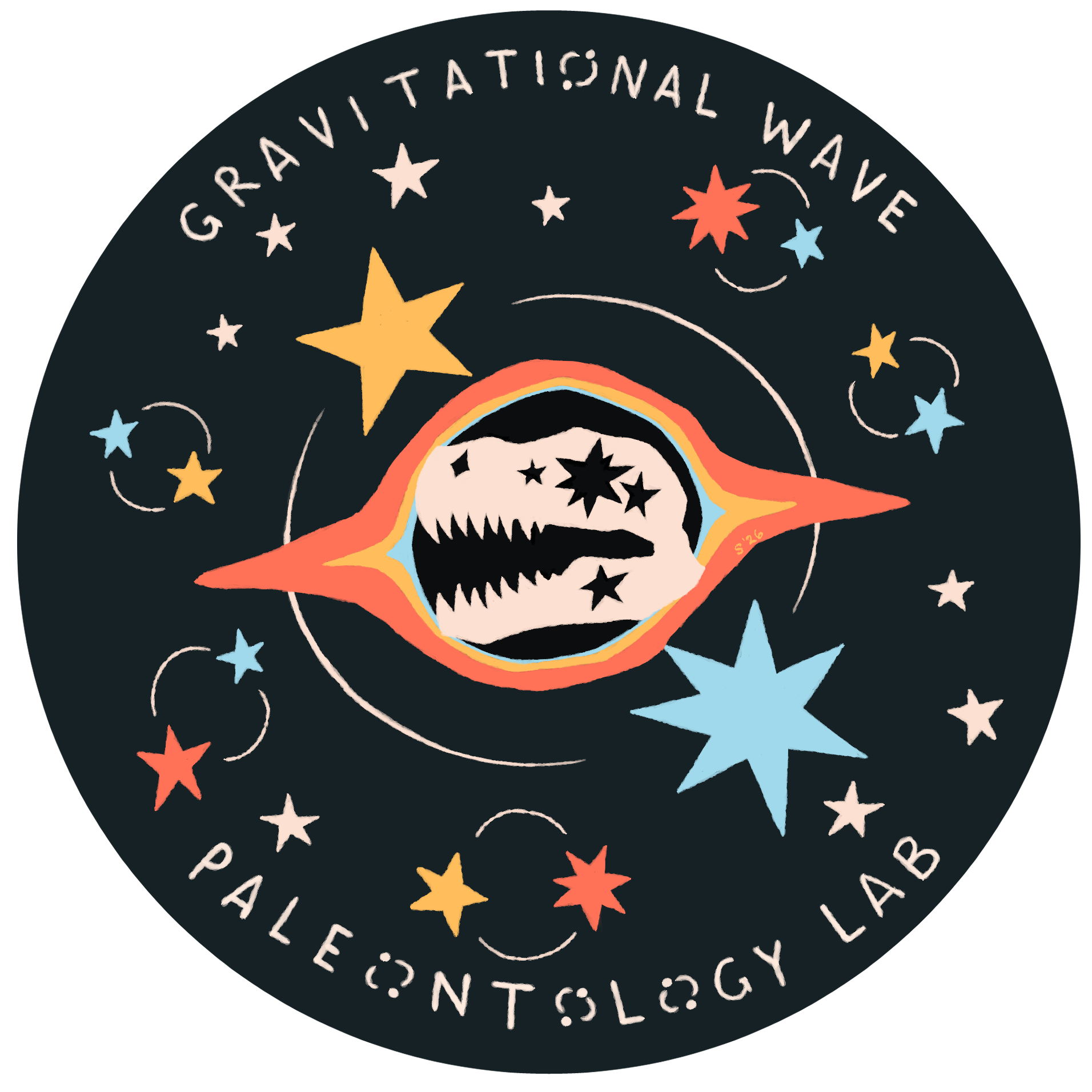 Gravitational Wave Paleontology Lab illustration, version 2