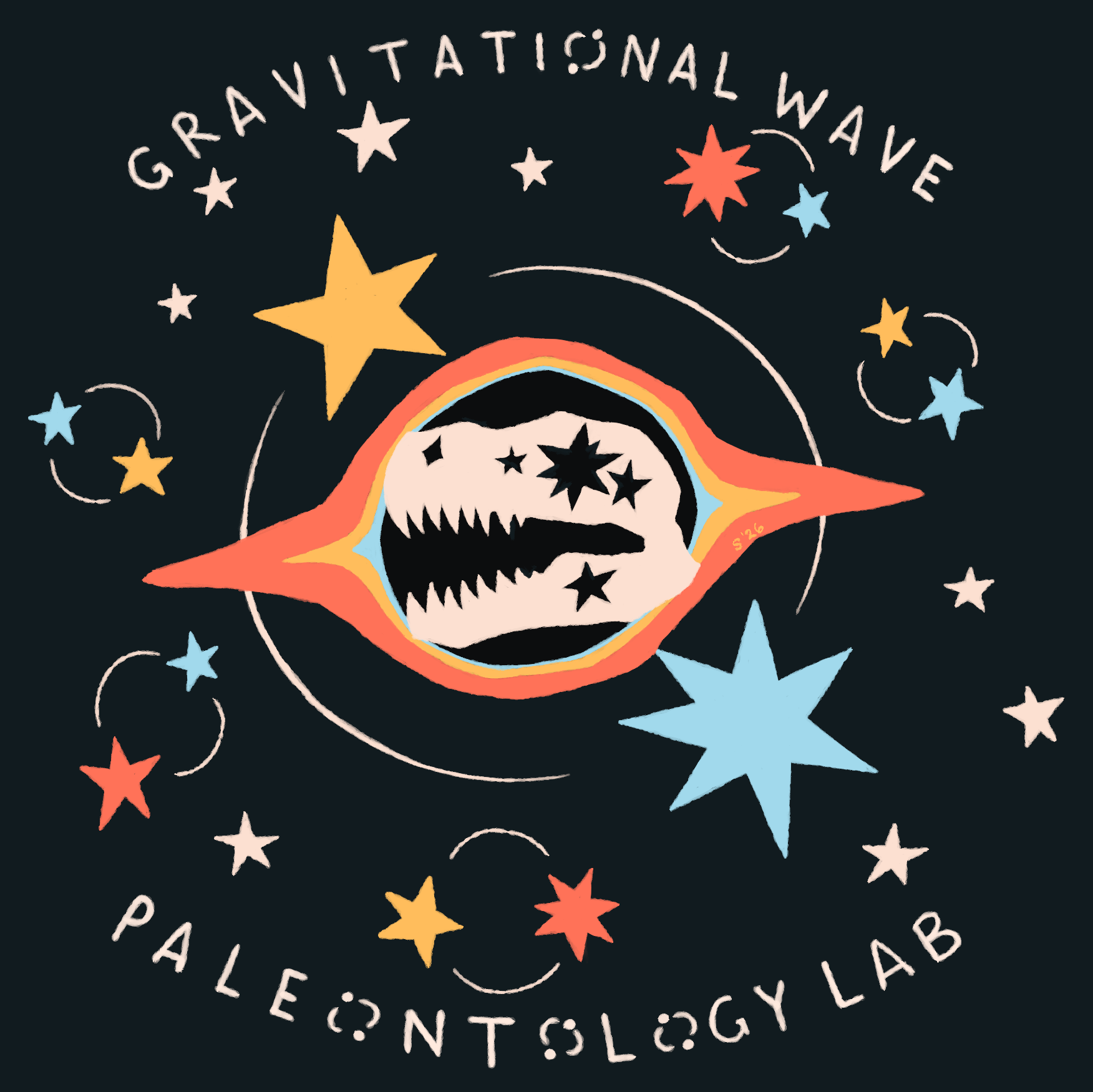 Gravitational Wave Paleontology Lab logo with text, version 1