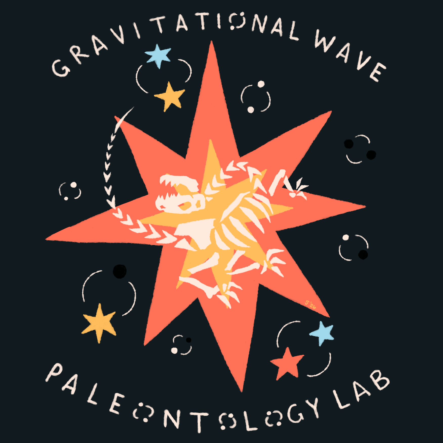 Gravitational Wave Paleontology Lab logo with text, version 2