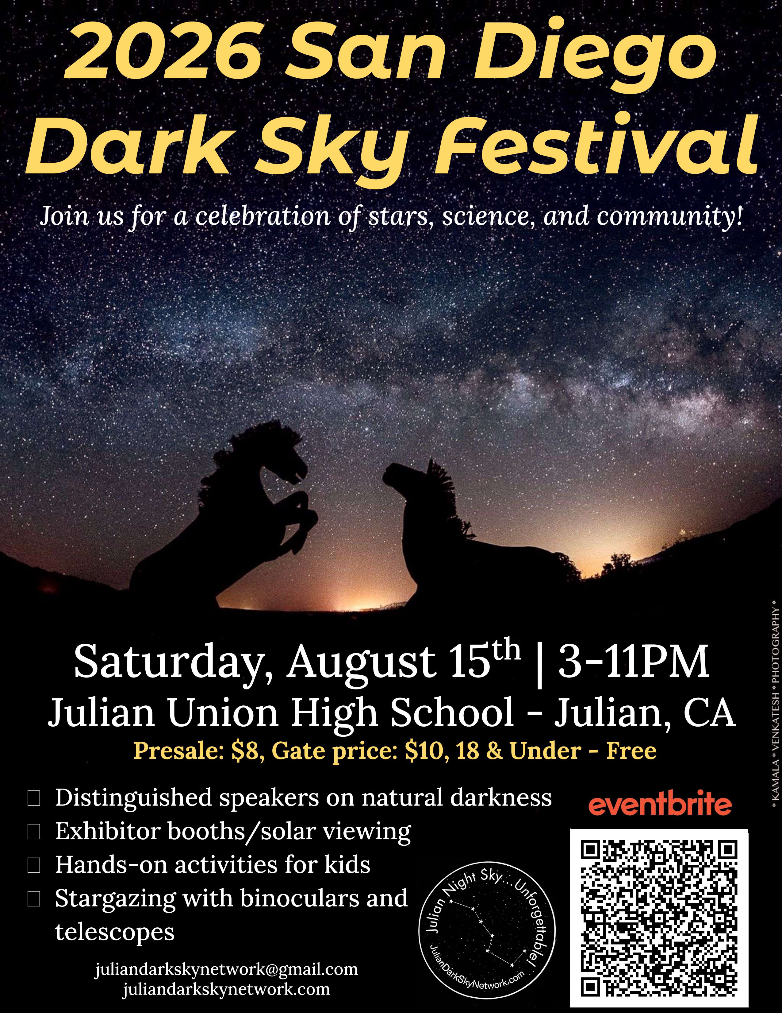 2026 San Diego Dark Sky Festival poster
