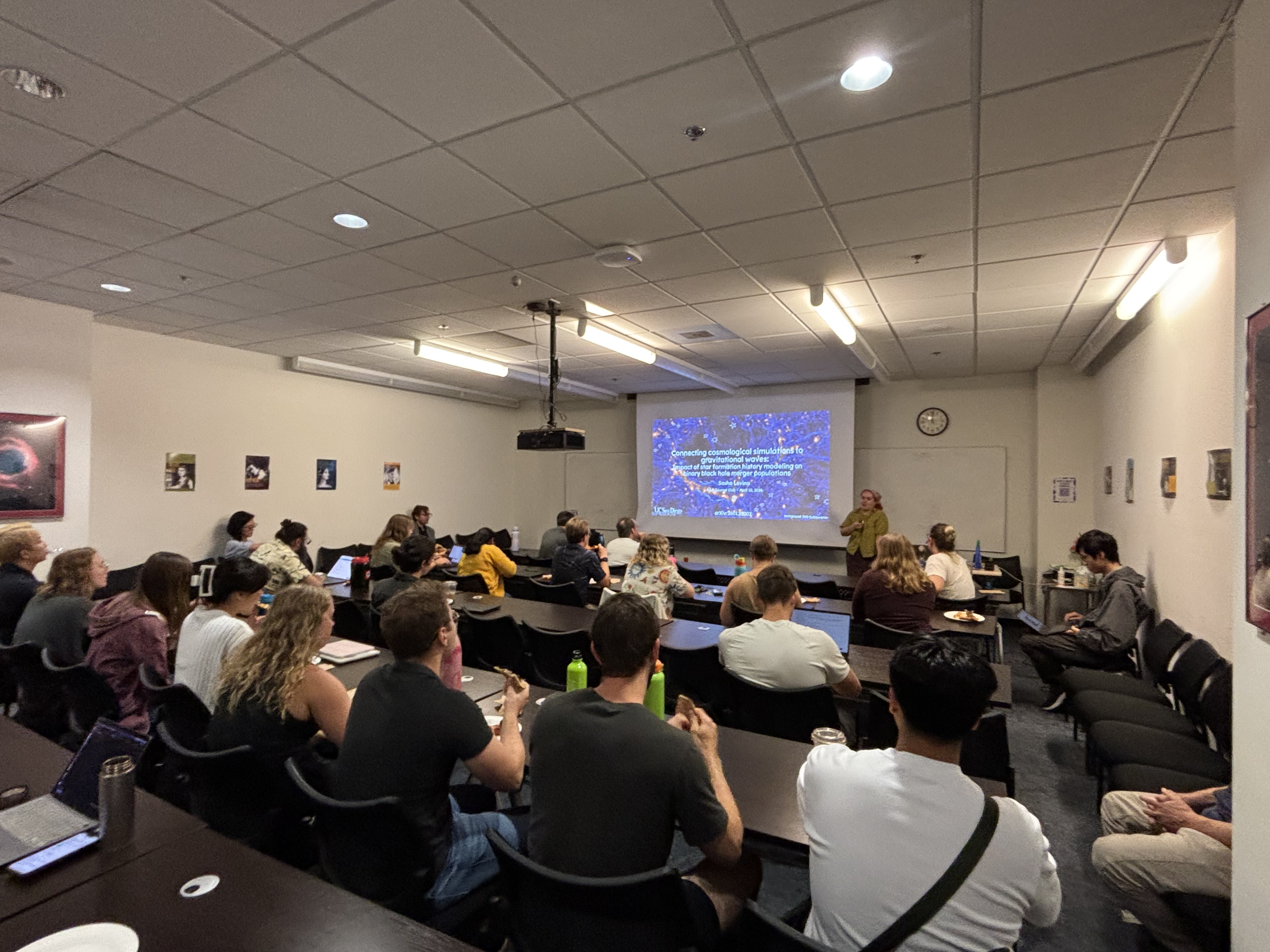 Sasha Levina presenting at the UCSD Journal Club