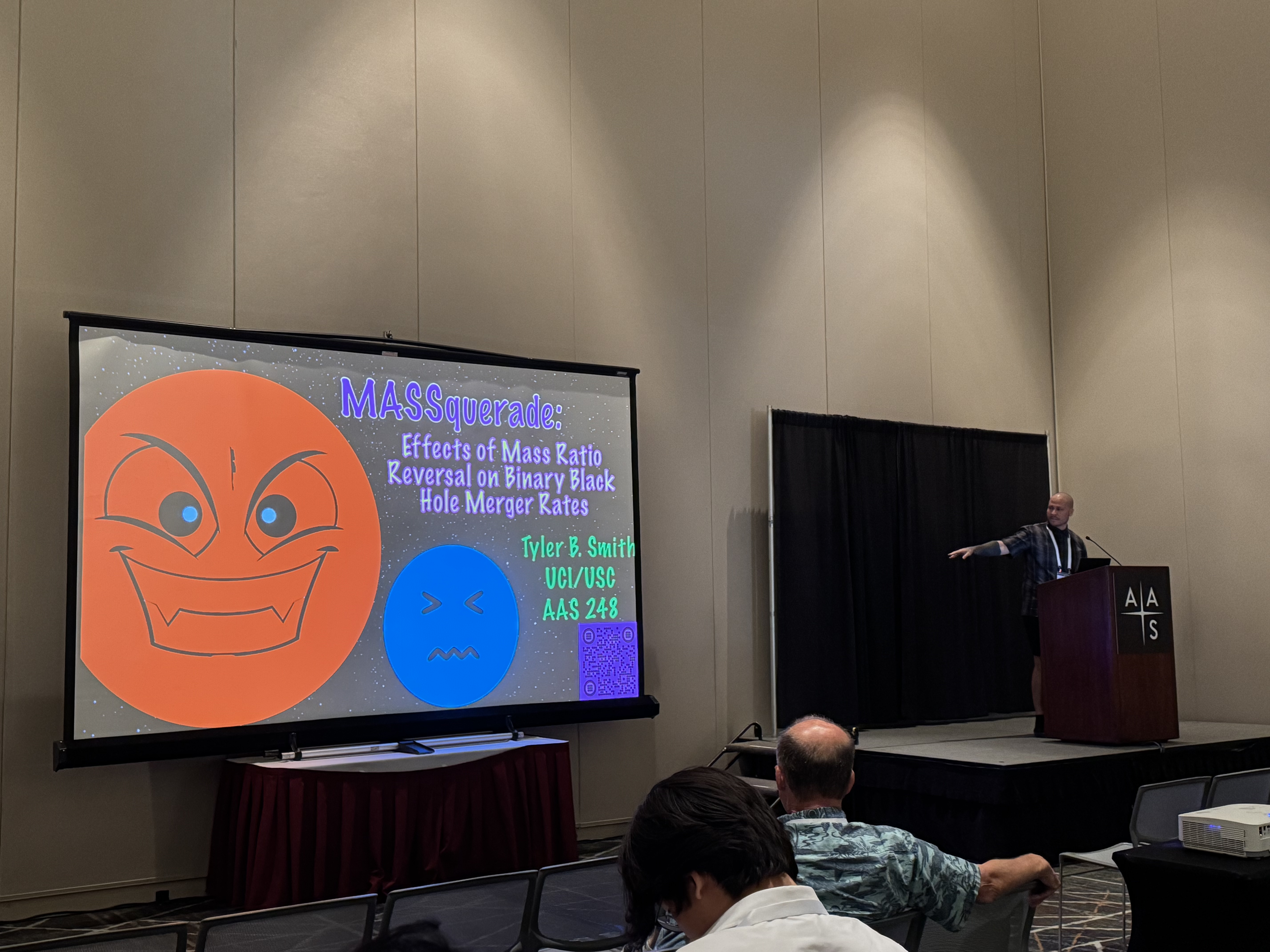 Tyler Smith presenting at the AAS Summer meeting