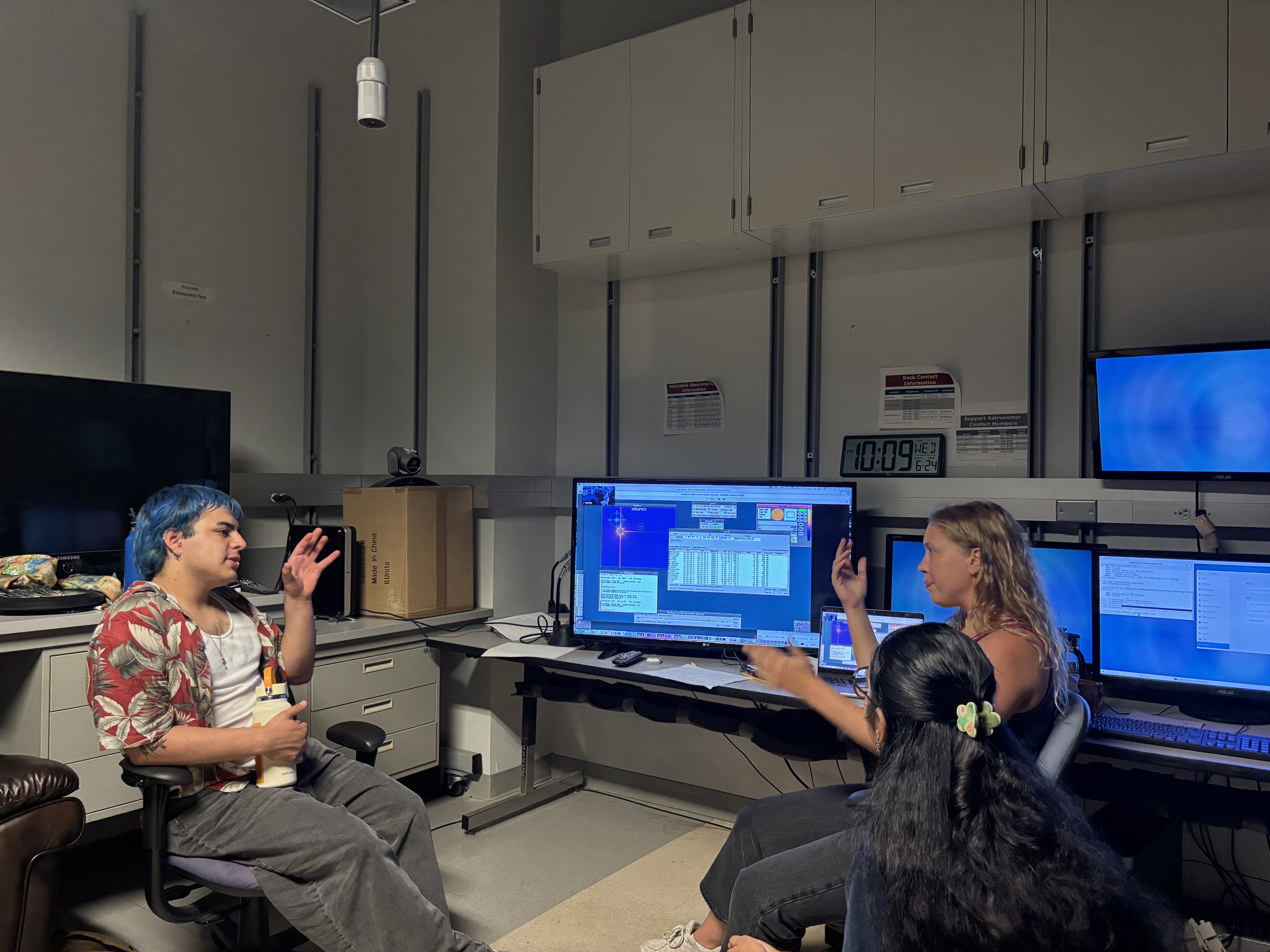 Steffani Grondin observing at the Lick telescope